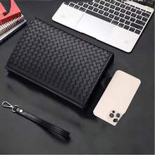 Men's Clutch Bag, Large Capacity Business Casual Plaid Handbag, Classic Style - Multicolor - View 6