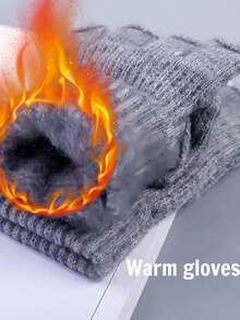 Winter Knitted Thermal Half-Finger Gloves With Flip-Up Convertible Mittens Unisex Snap Fastening Gloves Winter Thermal Touchscreen-Compatible Half-Finger Gloves Suitable For Cycling Hiking And Winter Outdoor Activities Women's Fingerless Gloves Fitness Gloves Fitness Accessories Cycling Accessories - Multicolor - View 5