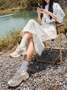 CAMEL CROWN أحذية المشي للنساء، طراز جديد للخريف/الشتاء، مبطنة بالفرو، مانعة للانزلاق، أحذية رياضية خارجية احترافية، أحذية المشي للرجال - بيج فاتح، بني فاتح - مشاهدة 2