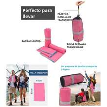 Deportivas Toalla Microfibra Azul Set de 3, Toalla Deportiva Secado Rpido, Toalla natacion Absorbente Toalla Gym de Bao Suave y Ligero para Natacion, Deporte, Bao, Viajes, Yoga Azul - Día - Ver 1