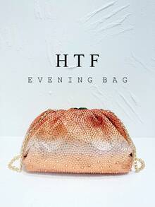 Women Handle Rhinestones Diamond Evening Clutch Bag Women Handbag Wedding Party Bling Bucket Purse Shoulder Bag Holiday For Lady Bag Shiny Diamond Bags