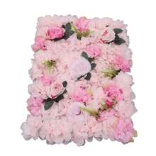 Flower Wall Panel Artificial Flower Backdrop Flower Panels For Backdrop - Pink - View 5