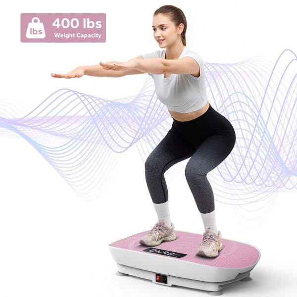 Vibrating Plate Muscle Toner, Whole Body Exercise Machine With Remote Control