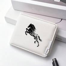 1pc Stylish Horse Print Men's Wallet Horse Animal Print Design - Fashionable Minimalist Style - Multi Card Slots Coin Purse Suitable For Daily Use And Holiday Gifts For Men Wallet Mini Wallet Purse Wallet Small Wallet Gifts For Men Men Gifts Wallet Men - Multicolor - View 2
