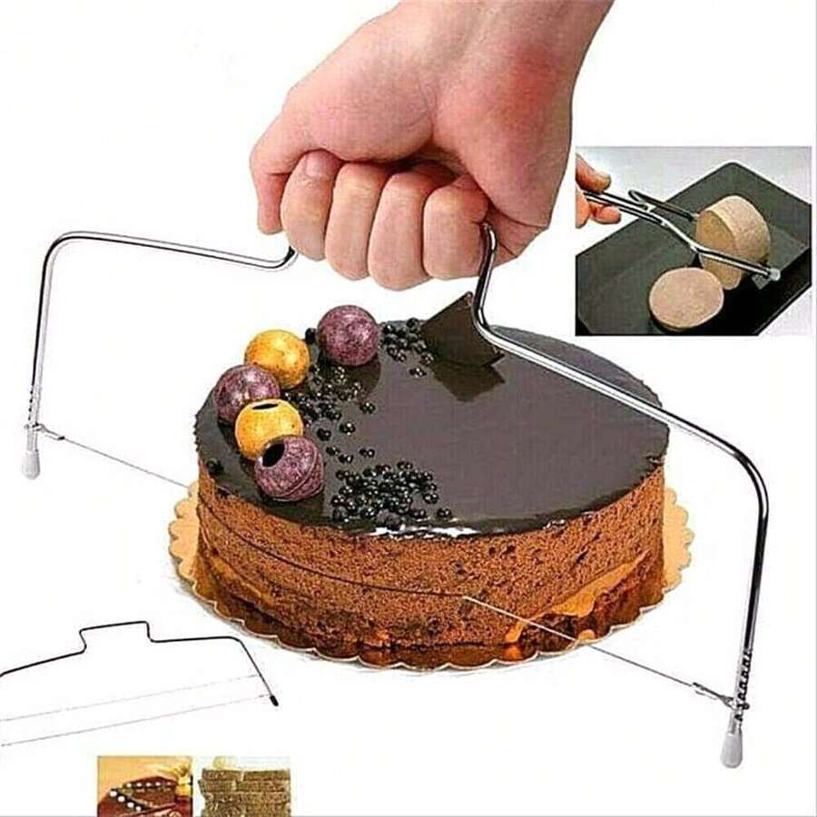 Double-Row Bread And Cake Slicer - Precision Tool For Perfectly Even Slices