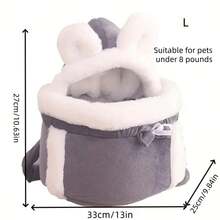 Ba lô đựng thú cưng di động, được làm từ chất liệu vải thoải mái và thoáng khí, phù hợp cho các chuyến đi ngoài trời dành cho mèo và chó nhỏ/vừa, ba lô được chế tác bằng kỹ thuật dập nổi. - Nhiều màu - Xem 12