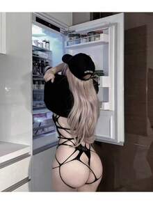 Sexy Lingerie, 1 Piece Women's Sexy Lingerie, Transparent One-Piece Mesh Bodysuit, Hollow Fishnet One-Piece Pullover Mesh Jacket, Fishnet Stockings, Date Night - Multicolor - View 1