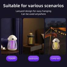 NetHong Electric Mosquito Killer Lamp Insect Catcher Fly Bug Zapper Trap LED UV Mozzie - White - View 9