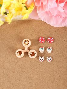 1/15件套圣诞迷你吊坠粘土切割器，用于珠宝制作，可爱耳环粘土工具，雪花吊坠聚合物粘土模具，珠宝制作套装