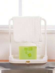 1-częściowy organizer na tackę do zlewu kuchennego, odpowiedni do przechowywania gąbek, ściereczek, szmat, szczotek, szorowarek, przechowywania i organizacji w kuchni, stojaki i uchwyty - Wielokolorowe - Zobacz 10