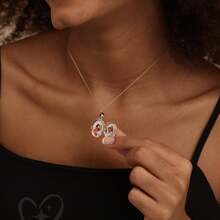 Dây chuyền mặt trái tim khắc ảnh và văn bản tùy chỉnh, Mặt dây chuyền trái tim có ảnh cá nhân hóa, Quà tặng ngày lễ tình nhân tùy chỉnh, Quà tặng sinh nhật, Dây chuyền quà tặng mẹ, Trang sức có ảnh của bạn - Kiểu 3 - Xem 3