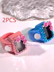 1pc Elegant Flower Ring Tally Counter, Mini Tasbih Ring Counter, Step Tracker, Suitable For Holiday Gatherings As Gift