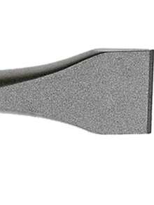 Cincel plano SDS modelo D08735, diseñado para tareas de demolición, corte y ranurado en concreto, piedra o mampostería. Fabricado con acero de alta resistencia que garantiza durabilidad y rendimiento constante. Compatible con martillos perforadores SDS Plus, ofrece excelente precisión y eficacia en cada golpe. Ideal para profesionales y trabajos de construcción que requieren herramientas resistentes y confiables. - Gris - Ver 4