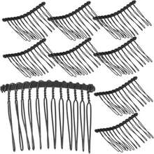 25 Piezas Accesorios para el cabello peines de pelo francés tiara decoración peinetas laterales francesas peine de pelo para mujer Metal Decorar Pedazo de cabello sombrerería novia(default) - Multicolor - Ver 2