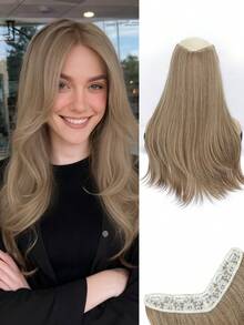 22-Inch Long Clip-In Hair Extension With Slightly Curled Ends, Made Of Synthetic Fiber, Suitable For Women's Everyday Wear. - Multicolor - View 11