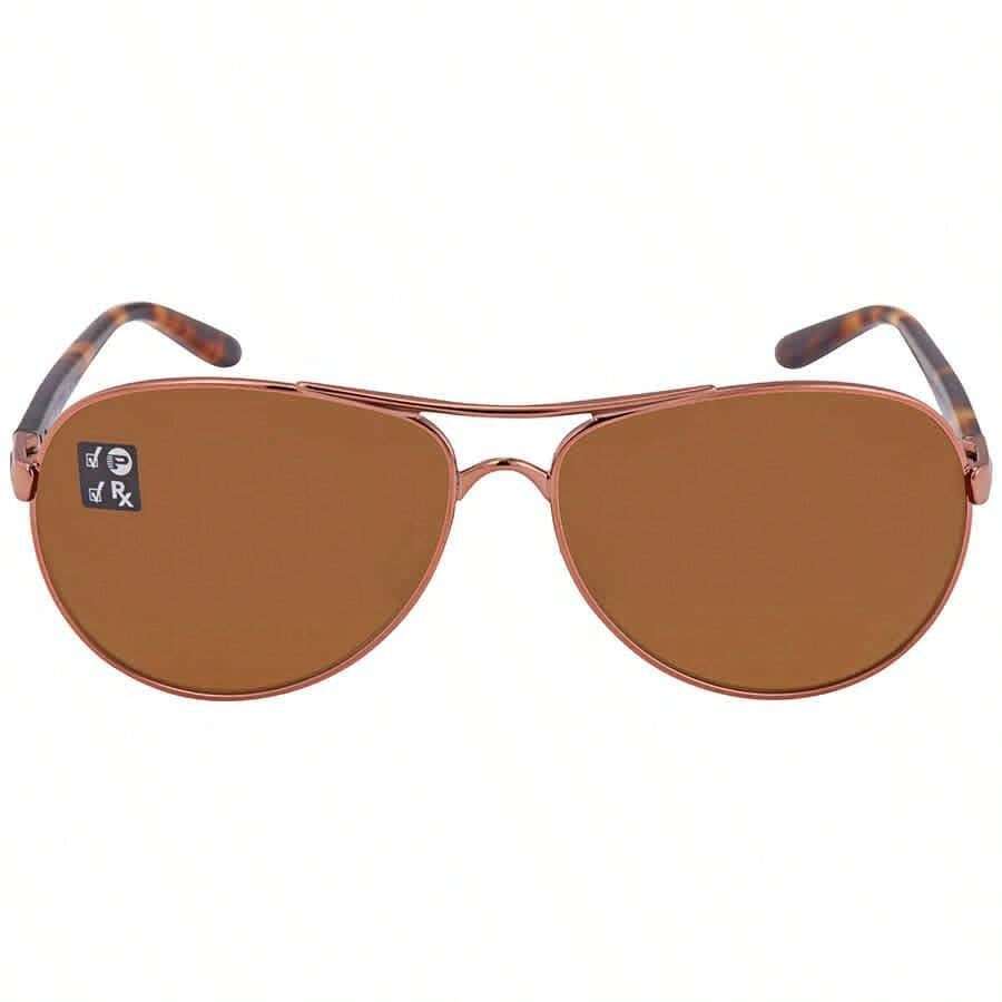 Oakley Feedback Brown Gradient Polarized Pilot Ladies Sunglasses OO4079 407914 59 |  | Women Sunglasses - Multi - View 1