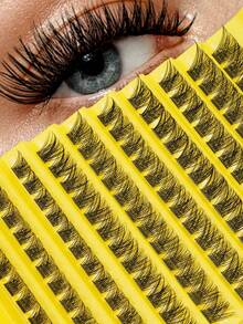 120pcs Independent Cluster Eyelashes, Large Capacity Eyelash Box, Natural-Looking Eyelash Clusters, DIY At Home, Soft And Fluffy Eyelashes, Reusable, Suitable For Beginners. - D - View 2