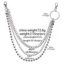 1 Stück Vintage Perlenkette Mehrfach-Hosenkette, modisches Jeans-Accessoire, vielseitig für den täglichen Gebrauch