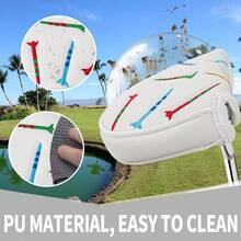 Colorful Striped Putter Cover - Combines Protection And Durability, Stylish And Beautiful, Ideal Choice For Young Golfers And Fashion Enthusiasts | Perfect For Daily Practice, Tournaments And Casual Outings - White - View 6