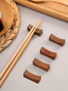 1PC/3/5PCS/Wooden Chopstick Holder With Japanese And Korean Style, Suitable For Home Kitchen And Dining Table Decoration - Multicolor - View 7