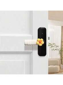 2pcs Flower Pattern Door Knob Protector,Soft Cover To Prevent Collision And Static Electricity, Suitable For Left And Right Anti-Collision Protectors Decorative For Home Insulation,Galentines,Puppy,Carnival,Party Decorations