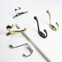 Heavy Duty Metal Wall Mounted Double Layer Coat Rack, With Screws, Can Hang Hats, Keys, Doors, Walls, Bathrooms, Sturdy And Durable, Vintage Industrial Entryway Storage Rack, Multi-Purpose Clothes Hanger To Save Space, Can Hang Coats, Jackets, Scarves, Bags, Towels, Bathrobes, Umbrellas, Keys, Accessories, Easy To Install, Includes Mounting Hardware, Perfect Gift For Home, Dorm, Apartment, Hallway, Porch - Multicolor - View 8
