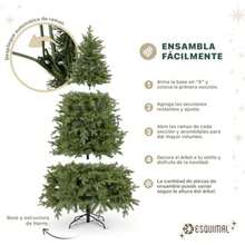 ESQUIMAL Árbol de Navidad Ramas Mixtas de y PE, Cedro del Himalaya Frondoso (, )(Verde 2.20 m) - Multicolor - Ver 5