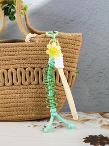 1pc Customized INS Style Minimalist Short Rope Woven Acrylic Plated Colorful English Letter Bead Heart Keychain, Cute Little Sun Acrylic Pendant, Gift For Friends, Family, Birthday Gifts, Customized Keychain, Customized Name, Customized Birthday Gift, Customized Phone Lanyard, Customized Bag Charm,Durable,Colorful,Cute,Adorable,Funny,Kawaii,Y2K,Stylish,Unisex,Casual,Custom,Personalized,Unique,Customized,Ideal Gifts For Him,Ideal Gifts For Her,Her,Boyfriend,Girlfriend,Family,Friends,Delicate Romance,Winter Grace