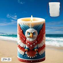 1个火烈鸟、龙、骷髅、鸟图案工艺蜡烛制作硅胶模具 - 白色 - 查看 8