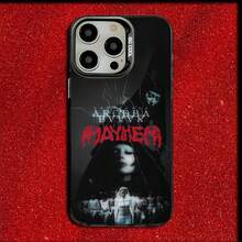Funda de Teléfono Singer L-Lady  Mayhem para 17,16,15,14,13,12,11,Pro,MAX, Cubierta Negra de Silicona Mate Gris - z2 - Ver 13