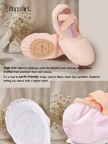DonsGirl 1 Pair Of Women's Professional Ballet Shoes - Breathable & Light Canvas, Ideal For Modern/ Classical Dance And Yoga - Baby Pink - View 4