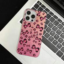 Funda de TPU con estampado de leopardo rosa, compatible con  17,  16 Pro Max,  15 Pro Max,  13 y  12. Diseño resistente a golpes y caídas. Accesorio elegante y moderno. Un regalo perfecto para familiares, amigos y seres queridos. - transparente - Ver 3