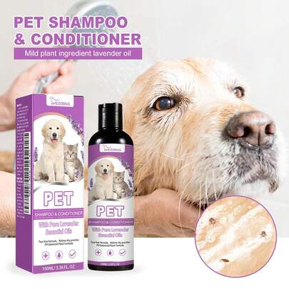 Pet Shampoo, Pet Bath, Relieve Skin Itching, Smooth Hair Without Tangling Shampoo