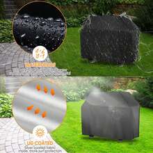 L-XXL Heavy Duty Mobility Scooter Storage Shelter Rain Cover Protector, BBQ Cover Rain Barbecue Grill Protector Outdoor Covers - màu đen - Xem 5