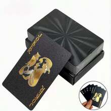 1set Waterproof 24k Golden Playing Cards Multiple Playing Cards,Modern Style Cards, Great For Adults And Families - Card Games And Board Games For Family Game Night - 10 Min,With Storage Box, Paper Cards, Easy To Shuffle Design - Multicolor - View 22