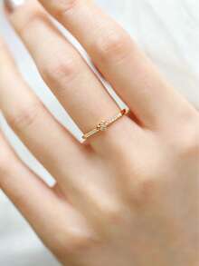 1pc S925 Sterling Silver Delicate Rose Design Ring With Synthetic Cubic Zirconia, Elegant & Quality Jewelry For Women