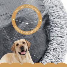 1 Piece Round Plush Bed With Non-Slip Bottom, Thick And Soft Donut Shaped Plush Dog Bed To Cuddle Cats, Suitable For Small And Medium Dogs And Cats, Available In Autumn And Winter - Grey - View 10
