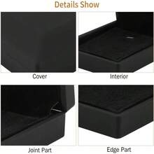 Caja de de joyeria con luz LED collar pulsera anillos colgante estuche de alenamiento para la propuesta de boda compromiso del dia de San Valentin cumpleaños - colgante - Ver 8