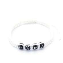 1 chiếc vòng tay khắc tên theo yêu cầu, vòng tay chữ cái đan thủ công, kích thước có thể điều chỉnh, quà tặng kỷ niệm, đồ lưu niệm. - Vòng tay hạt chữ - Xem 58