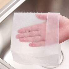 100pc Kitchen Self-Standing Drain Bags, Garbage Bags, Disposable Sink Strainer, Anti-Clogging Leftover Food Drain Bags - Transparent - View 7