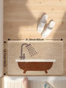 DAJIANG 1PC Bathroom Mats Rugs Flocking Fluffy Comfortable Underfoot Bathtub & Showe Bath Mat For Bathroom, TPR Backing Non-Slip, Runner Corridor, Bedroom, Living Room, Beside Throw Rugs Machine Washable Rugs Easy Clean, Throw Rugs Easy Clean For Home Decor - Multicolor - View 12