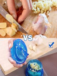 Dụng cụ ép tỏi bằng nhựa cỡ lớn, thích hợp để nghiền tỏi, hành tây, gừng, trái cây, rau trộn, rau củ. Cũng có thể dùng như máy nghiền tỏi, máy bóc vỏ, máy ép tỏi xay cầm tay, máy băm tỏi nhỏ. Dụng cụ nhà bếp, phụ kiện nấu nướng, đồ dùng làm bánh, vật dụng gia đình phù hợp cho cả nam và nữ. - Nhiều màu - Xem 3
