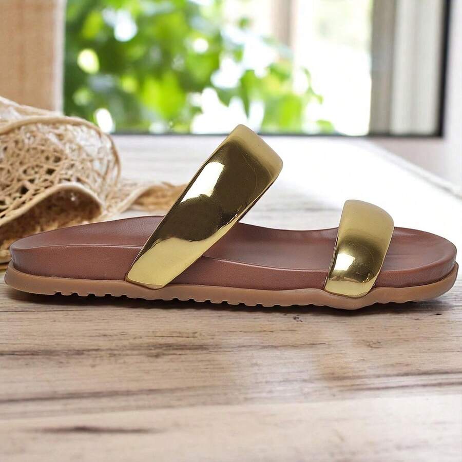 VIA CLEIA Sandália Slide Via Cléia Elegância Conforto e Estilo Moda Blogueira Verão