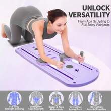 Pilates Board, 8-In-1 Multi-Functional Set With Resistance Bands, Stylish Board, Small Gym, Postnatal Rehabilitation Centre & Fitness Centre,Home Gym Equipment, Great Choice For Fat-Burning Training And Push-Up Training. Multiple Training Modes For Abs, And Full Body Strength Training. Folding Design Saves Space And Is Easy To Store. Suitable For Abs And Full-Body Strength Training, Home Gym Is Suitable For Both. Perfect Christmas Gift For Fitness Enthusiasts, Valentine's Day Gift - màu đen - Xem 7