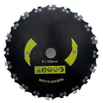 园艺工具配件 割灌机配件 锰钢锯片齿 9英寸（230毫米）修剪头