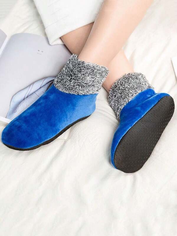 Women's Anti-Slip Long Fur-Lined Warm Home Boots And Socks, Suitable For Indoor Winter Wear
