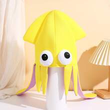Four-Color Velvet Squid Hat Octopus Hat Party Performance Prop Novelty Toy Funny Hat - 訂製紅色章魚帽 - 查看 8