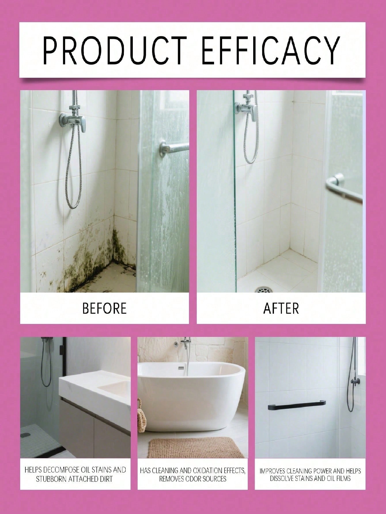 رذاذ إزالة الترسبات والتنظيف للحمام – يزيل بقع الم...