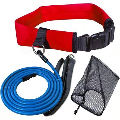 Swim Tether Stationary Swimming Resistance Belt Bungee Training Belt Pool Trainer Harness Great For Training And Exercise