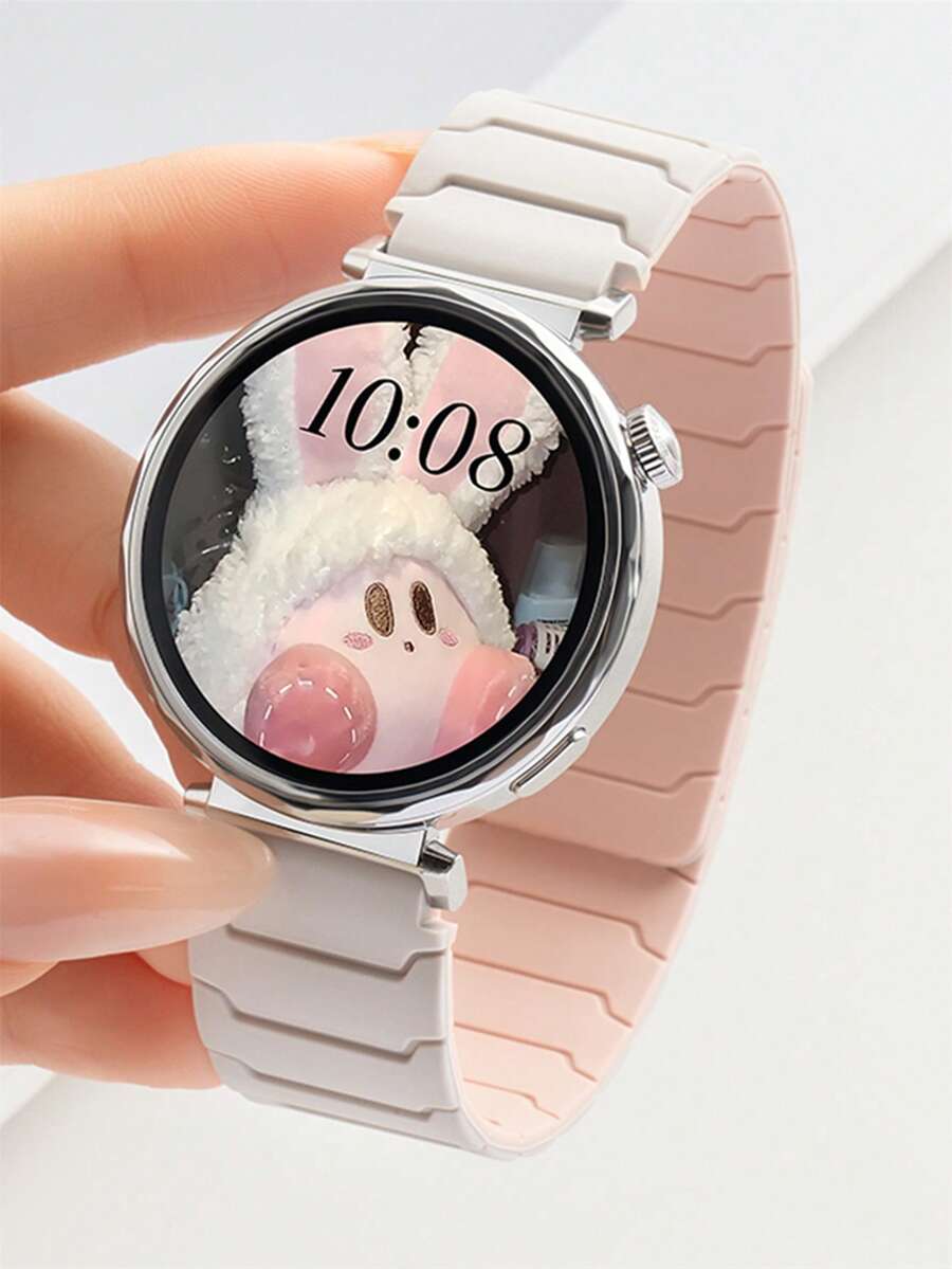 1 dây đeo đồng hồ thể thao từ tính bằng silicon, tương thích với đồng hồ 18mm, 20mm, 22mm, phù hợp với đồng hồ thông minh Watch 4/5/6/7. - Nhiều màu - Xem 1